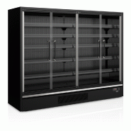 Vitrine réfrigérée pour supermarché à froid positif 2580mm Profondeur 740mm Galaxy+ GP26FGD Black