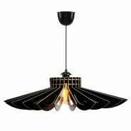 WellHome - Plafonnier noir de 45 cm, motif marguerite - noir WH1121