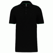 WK Designed To Work Polo DayToDay contrasté manches courtes homme Black / Kelly Green 5XL 65% Polyester | 35% Coton - XXXXXL 3663938183121