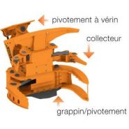 Woodcracker cb 150 cardanique - tête d'abattage - westtech - diametre de découpe 150mm