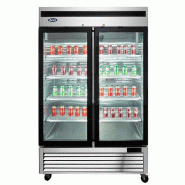 Armoire réfrigérée vitrée positive inox 1300L 2portes Atosa
