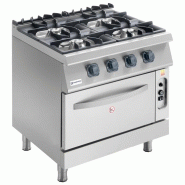 Cuisinière gaz sur four gaz statique gn 2/1 avec 4 brûleurs puissan... - PMS78CFG
