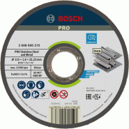 Disque à tronçonner métaux et inox 115x1,6x22x23mm plat osa - BOSCH - 2608600215 - 866471 Disque à tronçonner métaux et inox 115x1,6x22x23mm plat osa - BOSCH - 2608600215 - 866471