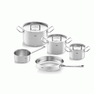 Fissler - Collection Profi originale - coffret de 5 pièces (16 + 20 + 24 cm de casserole en acier, casserole de 16 cm, poêle de 24 cm) - 4009209382890