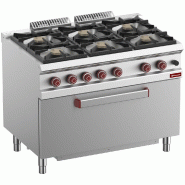 Fourneau 6 feux + four maxi gaz 1 porte - PG7/6BFM11-N
