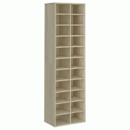 Helloshop26 - Armoire à chaussures 54 x 34 x 183 cm avec 22 compartiments design simple intérieur en bois d'ingénierie chêne sonoma 02_0047648 - B