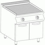 KBS Gastrotechnik KBS Gril à gaz à pierre de lave 2 zones de chauffage 20 Kw 800x730x900 mm soubassement ouvert - 4059395096873