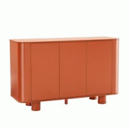 Oviala Business Buffet 3 portes moderne rectangulaire L120 cm orange - orange Bois massif 113854 Oviala Business Buffet 3 portes moderne rectangulaire L120 cm orange - orange Bois massif 113854