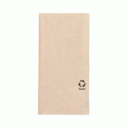 Papstar 250 serviettes, 2 plis pli 1/8 33 cm x 33 cm naturel en papier recyclé - beige 37126