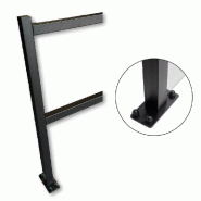 Poteau de guidage 1080x 50 x 50 mm noir époxy (guidage, cloison, comptoir )