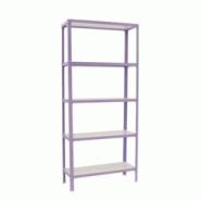 PROREGAL Étagère de vie LIVING KOALA WOOD avec 5 étagères | HxLxP 180x80x30cm | Charge du compartiment 150kg | Violet/Blanc - violet métal RS107-03 PROREGAL Étagère de vie LIVING KOALA WOOD avec 5 étagères | HxLxP 180x80x30cm | Charge du compartiment 150kg | Violet/Blanc - violet métal RS107-03