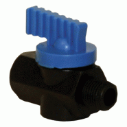 Robinet d'arrêt à boisseau cylindrique mâle/femelle 1/4" BSP - Référence 31PVSF022200 - Pom
