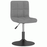 Tabouret de bar pivotant Gris clair Velours Modèle Aero Loft Plus - gris 334252