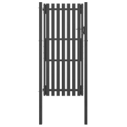 Vidaxl portail de clôture de jardin acier 1x2,5 m anthracite 146332