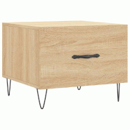 VidaXL Table basse Chêne sonoma 50x50x40 cm Bois d'ingénierie Modèle Aero Classique - 829386
