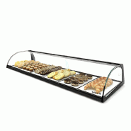 Vitrine neutre à poser - 1 niveau - 1190 mm - verre trempé - E6 | Sayl Barcelona -