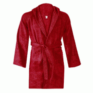 AQA Design Peignoir en 100% coton rouge SICILIA-M MP05461 - M rouge textile MP05461