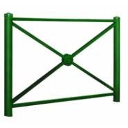 Barrière DELORME Comète - Longueur 150cm Hauteur 105cm - Tube Acier, Peinture Polyester Barrière DELORME Comète - Longueur 150cm Hauteur 105cm - Tube Acier, Peinture Polyester