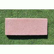 Bordure P4 - Béton - Crème/Anthracite/Rouge - 50x20x4.5 cm