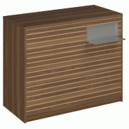 Comptoir Vertigo H T03nat. Spl.Droit L120cm 2tabl.Couliss.4tab.Amovib.Olivier