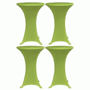Décoshop26 - Housses de table extensible 4 pièces 80 cm Vert DEC022522 - 3001283569601