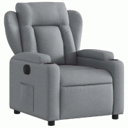 Fauteuil inclinable électrique Gris clair Tissu Modèle Wernelle - 8721012169463