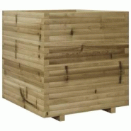 Helloshop26 - Jardinière bac lit surélevé plantes fleurs terrasse jardin 70 x 70 x 72 cm bois de pin imprégné marron 02_0037836 - 3000213974669 Helloshop26 - Jardinière bac lit surélevé plantes fleurs terrasse jardin 70 x 70 x 72 cm bois de pin imprégné marron 02_0037836 - 3000213974669