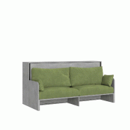 Itamoby Lit simple escamotable Kando avec canapé en béton, vert - vert 8050598059876