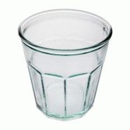 Lot de 6 verres gobelets empilables 220 ml, en verre recyclé Lot de 6 verres gobelets empilables 220 ml, en verre recyclé