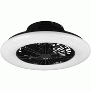 Plafonnier ventilateur STRALSUND LED 30W 3500lm CCT 2700-6500K noir mat Ø49cm IP20 - Trio - noir plastique 4017807491098