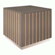 Podium bas Vertigo T03 MDF naturel et noyer foncé 45x45x40cm