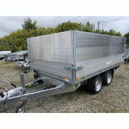 Remorque Tri-benne SARIS - K3 306 - 306 x 184 - PTAC : 2700 kg - 2 Essieux - Freinée - Référence PW3.3