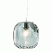 ROSSINI ILLUMINAZIONE Oban Suspension En Verre Soufflé Pétrole E27 Ip20 - Lampe Design Avec Diffuseur Artisan - Structure Elégante Pour Intérieur