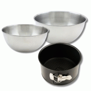 Set pâtisserie moule à panettone 18 cm, 2 bols à mixer et 1 spatule Zenker - noir métal 3176239936902