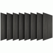 TecTake GmbH tectake Panneaux acoustiques Sonic Wall IV aspect bois - Lot de 8 chêne noir - noir Bois manufacturé 406809 TecTake GmbH tectake Panneaux acoustiques Sonic Wall IV aspect bois - Lot de 8 chêne noir - noir Bois manufacturé 406809