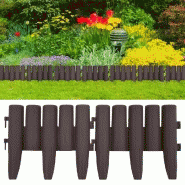 Vidaxl bordures de pelouse 36 pcs marron 10 m pp 48620 Vidaxl bordures de pelouse 36 pcs marron 10 m pp 48620