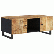 VidaXL Table basse 100x54x40cm bois de manguier solide et d'ingénierie Modèle Solstice Prestige - 351950