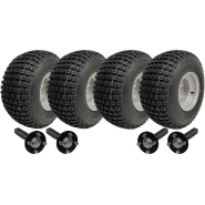 18x9.50-8 Twin Axle ATV Quad Trailer Kit 4 Knobby Wheels Hub/Stub No hitch 408kg 18x9.50-8 Twin Axle ATV Quad Trailer Kit 4 Knobby Wheels Hub/Stub No hitch 408kg
