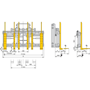 4-6 manutentionnaires de palettes avec Sideshift pour chariot élévateur