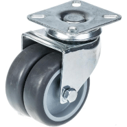 75mm 3" roulette double caoutchouc gris pivotante capacité 100kg 75mm 3" roulette double caoutchouc gris pivotante capacité 100kg