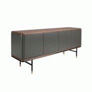 AC ANGEL CERDA Angel Cerdá Buffet en bois gris foncé, acier noir et plateau en noyer 3264C 180 x 45 x 79 - gris Bois manufacturé 8435631033073 AC ANGEL CERDA Angel Cerdá Buffet en bois gris foncé, acier noir et plateau en noyer 3264C 180 x 45 x 79 - gris Bois manufacturé 8435631033073