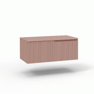 AQA Design Base avec top 1 tiroir en MDF VENERE rose poudre. L.90 P.45 H.37 MPVE091HTOP-CIP - rose Bois manufacturé MPVE091HTOP-CIP