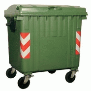 BAC DE COLLECTE ROULANTS PLASTIQUE 1000L RENFORCÉ VERT/VERT