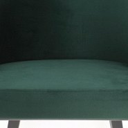 Chaise de restaurant en tissu velours et pieds bois - VERT Chaise de restaurant en tissu velours et pieds bois - VERT