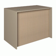 Comptoir taupe et Vertigo T01 MDF naturel et taupe avec tiroir 120x70x90cm
