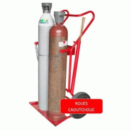 Diable porte 2 bouteilles de gaz pour chantier - roues grandes pour moins d'effort - charge 250 kg - garantie 5 ans