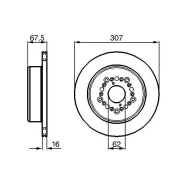 Disque de frein Bosch 0986479023 - ventilé de l'intérieur - arrière - boîte de 2 disques Disque de frein Bosch 0986479023 - ventilé de l'intérieur - arrière - boîte de 2 disques