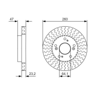 Disque de frein ventilé Bosch 0986479U92 - boîte de 2 disques pour montage avant Disque de frein ventilé Bosch 0986479U92 - boîte de 2 disques pour montage avant