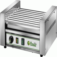 FIMAR Cuiseur à Hot Dog modèle RW8 avec châssis et rouleaux en acier inoxydable capacité 14 saucisses - 953