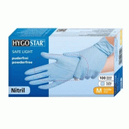 HYGOSTAR Gant à usage unique SAFE LIGHT 2706 Nitril S bl 100 pcs/paquet. - S 2706